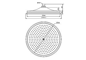 Верхний душ Burlington V60/ARCV60 CHR купить в интернет-магазине сантехники Sanbest