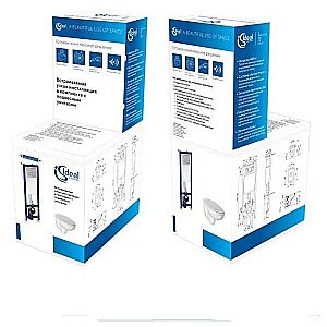 Унитаз подвесной с инсталляцией Ideal Standard Tempo-IS W990101 белый/кнопка хром, с крышкой микролифт купить в интернет-магазине Sanbest