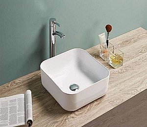 Раковина накладная Ceramalux N 39 D1303 белая купить в интернет-магазине Sanbest