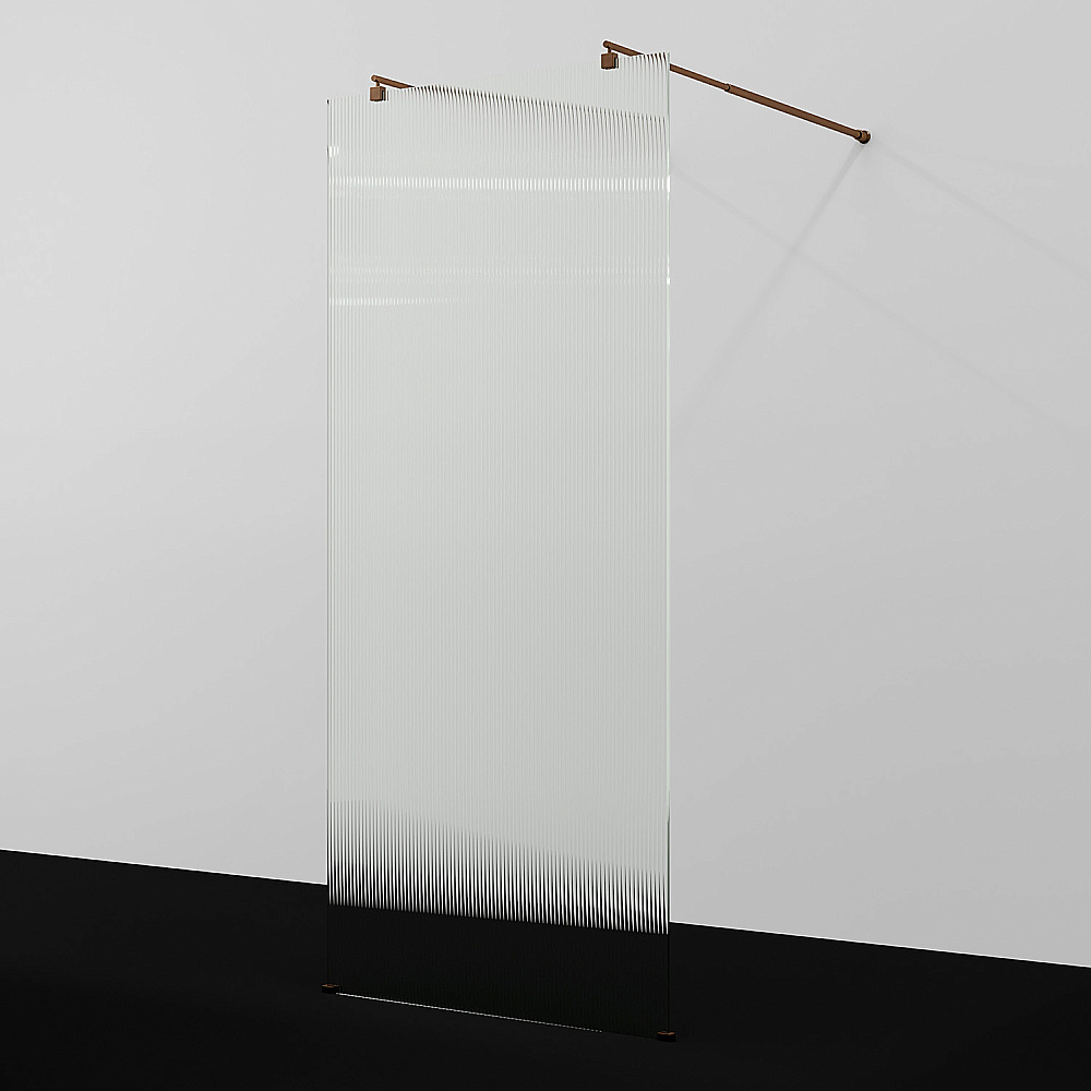 Душевое ограждение WasserKRAFT Vechte 60W46RG-FL 110 фиксатор розовое золото/стекло рифленое купить в интернет-магазине Sanbest