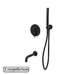 Смеситель для ванны WhiteCross Y YSET06BL черный купить в интернет-магазине сантехники Sanbest