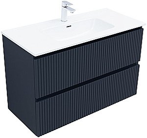 Тумба с раковиной Aquanet Джейн (Flat) 335431/330426 100 маренго для ванной в интернет-магазине Sanbest