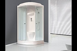Душевая кабина Royal Bath RB100HK6-WT 100x100 профиль белый/стекло прозрачное купить в интернет-магазине Sanbest