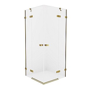 Душевой уголок NEW TRENDY AVEXA GOLD BRUSHED EXK-1887 110x110 стекло прозрачное/профиль золото купить в интернет-магазине Sanbest