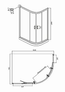 Душевой уголок Ambassador Royal 18015101 120х80 стекло белое с декором/профиль хром купить в интернет-магазине Sanbest
