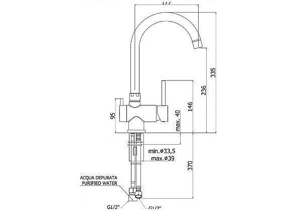 Смеситель для кухни Paffoni Stick SK190CR купить в интернет-магазине сантехники Sanbest