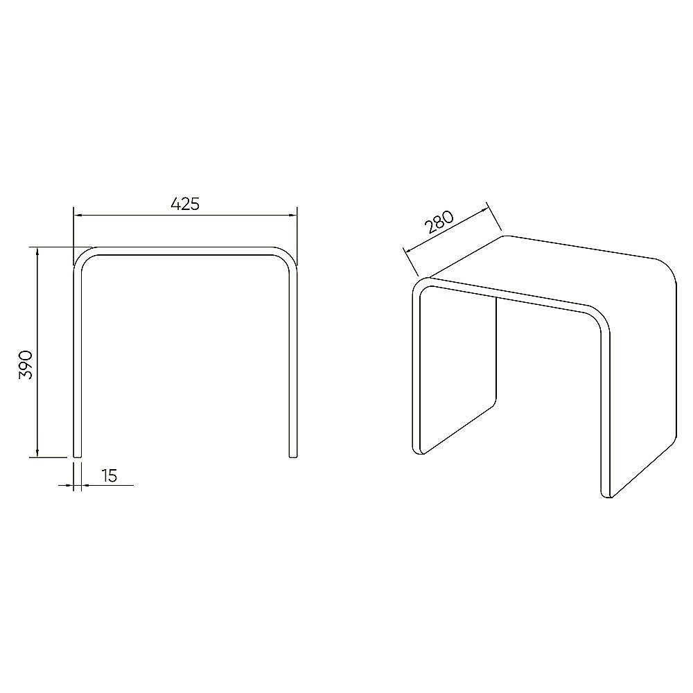 Сидение для душа Veconi ST-AC-1TB купить в интернет-магазине сантехники Sanbest