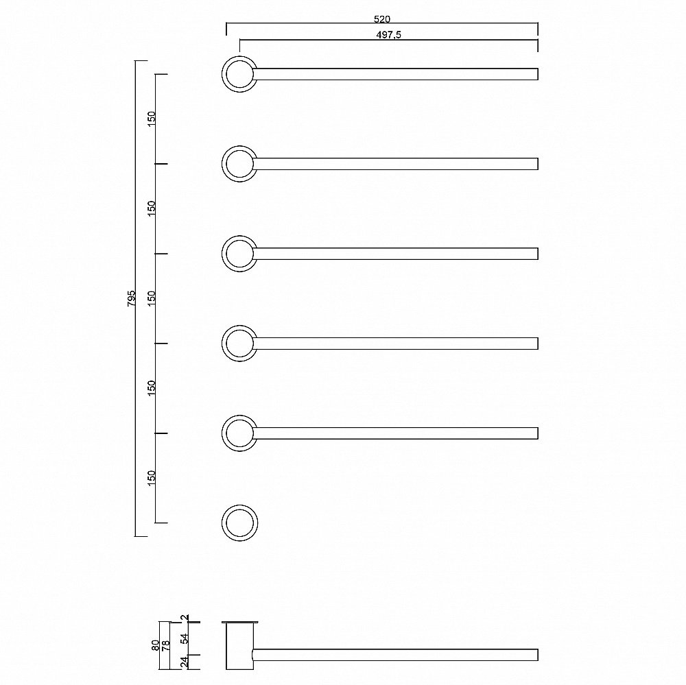 Полотенцесушитель электрический ABBER Charme AH4005MW белый матовый купить в интернет-магазине сантехники Sanbest