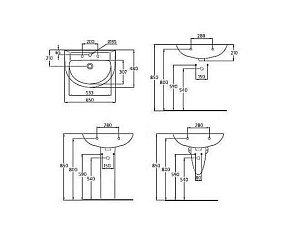 Раковина на полупьедестале Ideal Standard Ecco W444001 купить в интернет-магазине Sanbest