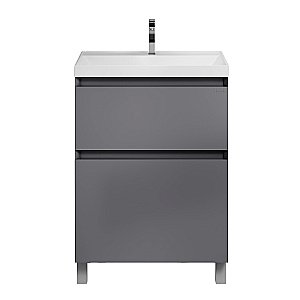 Тумба с раковиной напольная Grossman МЕРКАДО 60 с 2-я ящ, графит матовая для ванной в интернет-магазине Sanbest