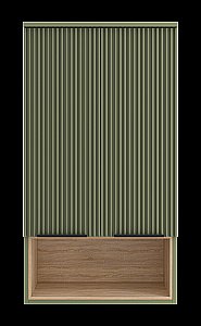 Шкаф подвесной Misty Enfida 60 ENF-08060-081 Зеленый / Дуб Сонома светлый для ванной в интернет-магазине сантехники Sanbest