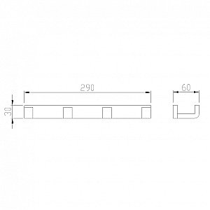 Вешалка на 4 крючка Abber WESTEN AA1751G золото матовое купить в интернет-магазине сантехники Sanbest