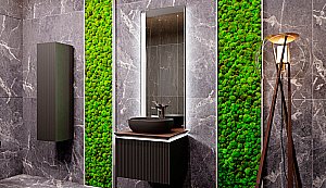 Зеркало Jorno Strong 57 Str.02.57/P/A белое в ванную от интернет-магазине сантехники Sanbest