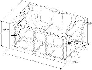 Минибассейн Мишель Gold 205х155 белый купить в интернет-магазине Sanbest