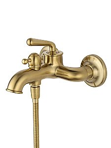 Смеситель для ванны с душем WONZON & WOGHAND STEAM, Брашированное золото (WW-88639008-BG) купить в интернет-магазине сантехники Sanbest