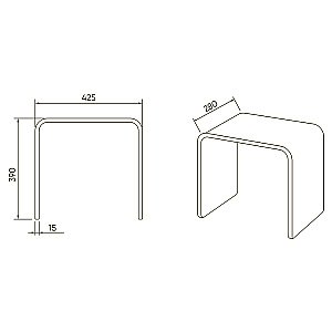 Сидение для душа Veconi ST-AC-1TB купить в интернет-магазине сантехники Sanbest