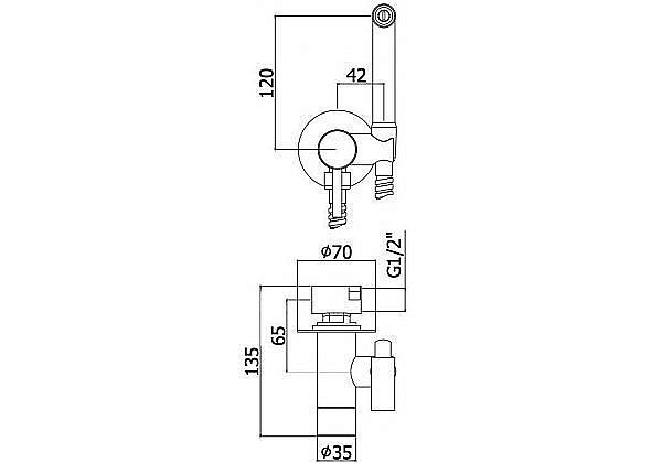Душ гигиенический со смесителем Paffoni TWEET ROUND ZDUP110BO купить в интернет-магазине сантехники Sanbest