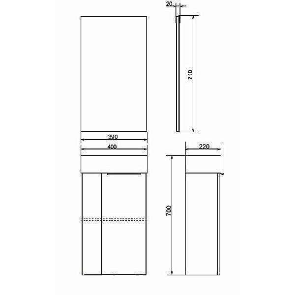 Зеркало Comforty Асти 40 1468 в ванную от интернет-магазине сантехники Sanbest