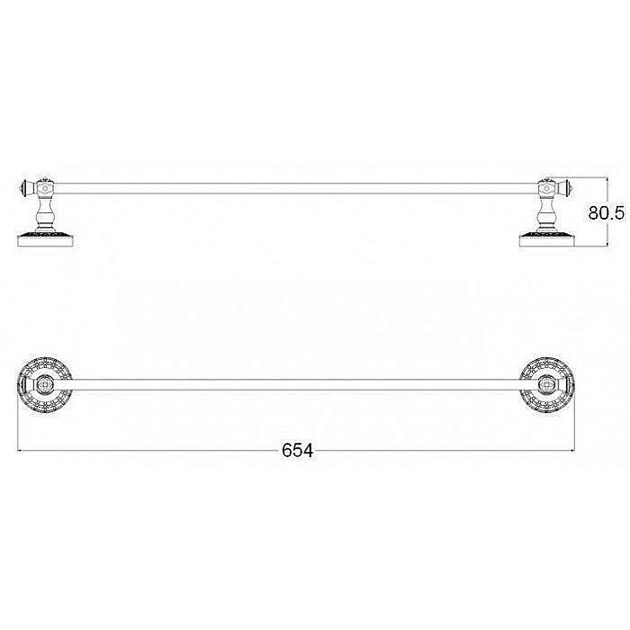 Полотенцедержатель одинарный Zorg Antic AZR 12 BR купить в интернет-магазине сантехники Sanbest