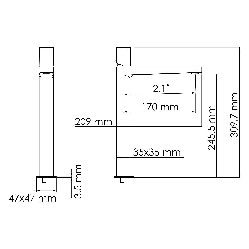 Смеситель для раковины WasserKRAFT Naab 8603H хром купить в интернет-магазине сантехники Sanbest