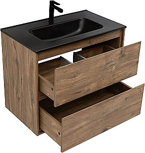 Тумба с раковиной Aquanet Милан 336379/329255 80 дуб рустикальный для ванной в интернет-магазине Sanbest