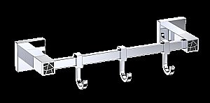 Планка с крючками CeramaLux Venezia 88618-1 хром купить в интернет-магазине сантехники Sanbest