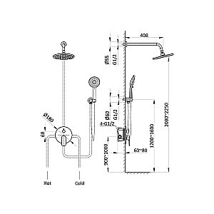 Душевая система Vincea Esse VSFW-1E1MB черная купить в интернет-магазине сантехники Sanbest