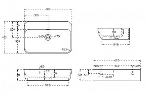 Раковина Abber Stein AS2654 белая матовая купить в интернет-магазине Sanbest