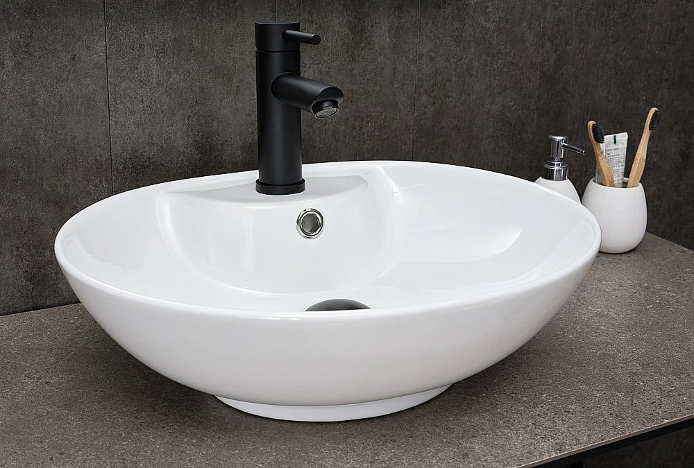 Раковина накладная Gid Lago 51 N9005 51206 белая купить в интернет-магазине Sanbest