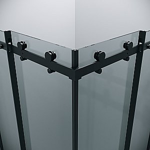 Душевой уголок Grossman Classic 300.K33.04.8080.21.00 80x80 стекло прозрачное/профиль черный матовый купить в интернет-магазине Sanbest