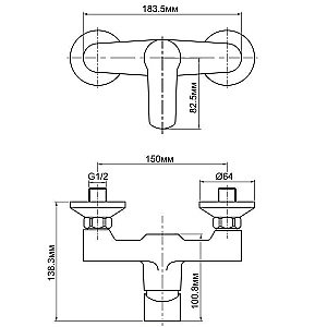 Смеситель для душа Aquanet Massima SD21127 купить в интернет-магазине сантехники Sanbest