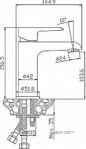 Смеситель для раковины Rossinka W W35-12 купить в интернет-магазине сантехники Sanbest