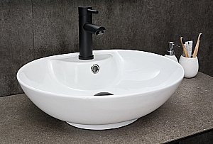 Раковина накладная Gid Lago 51 N9005 51206 белая купить в интернет-магазине Sanbest