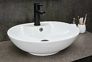 Раковина накладная Gid Lago 51 N9005 51206 белая купить в интернет-магазине Sanbest