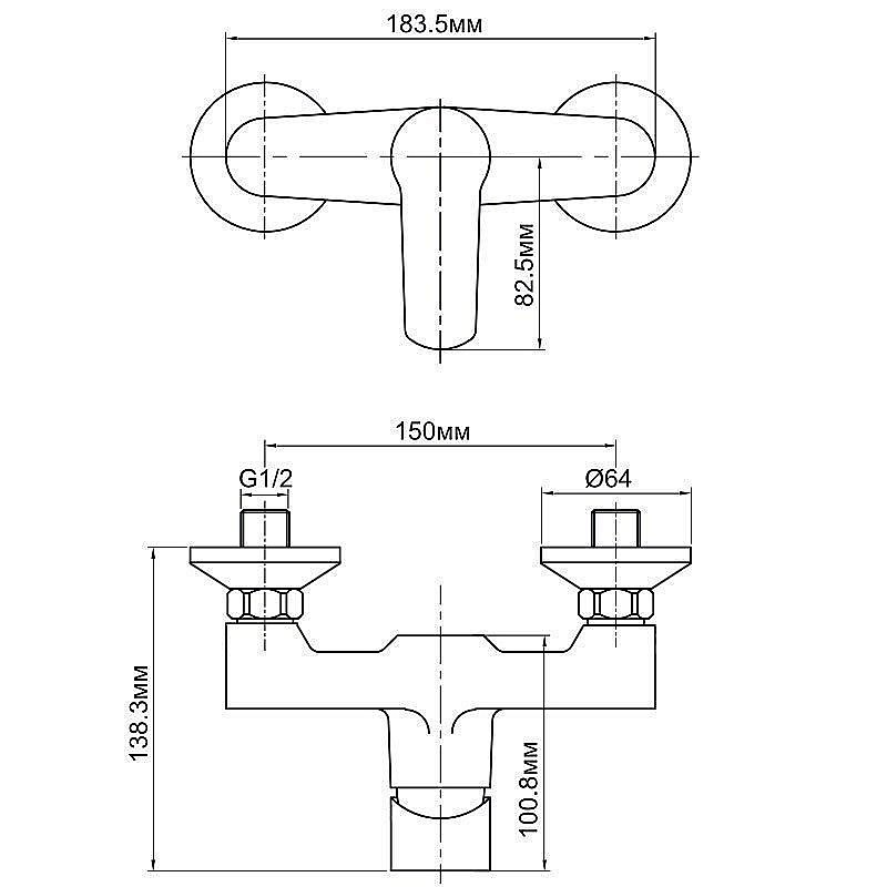 Смеситель для душа Aquanet Massima SD21127 купить в интернет-магазине сантехники Sanbest