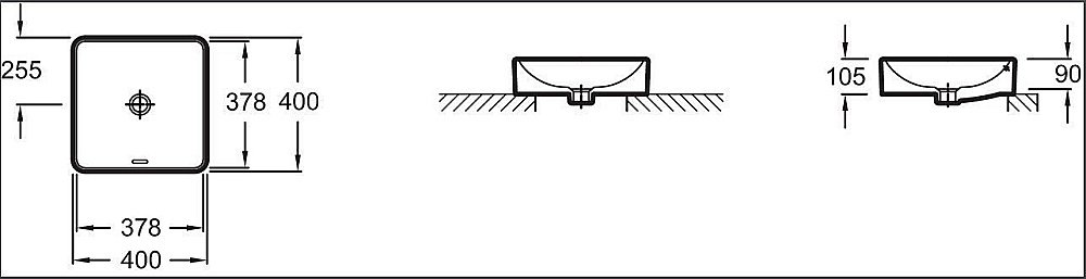 Раковина Jacob Delafon VOX 40 EVG102-PT6 белая купить в интернет-магазине Sanbest