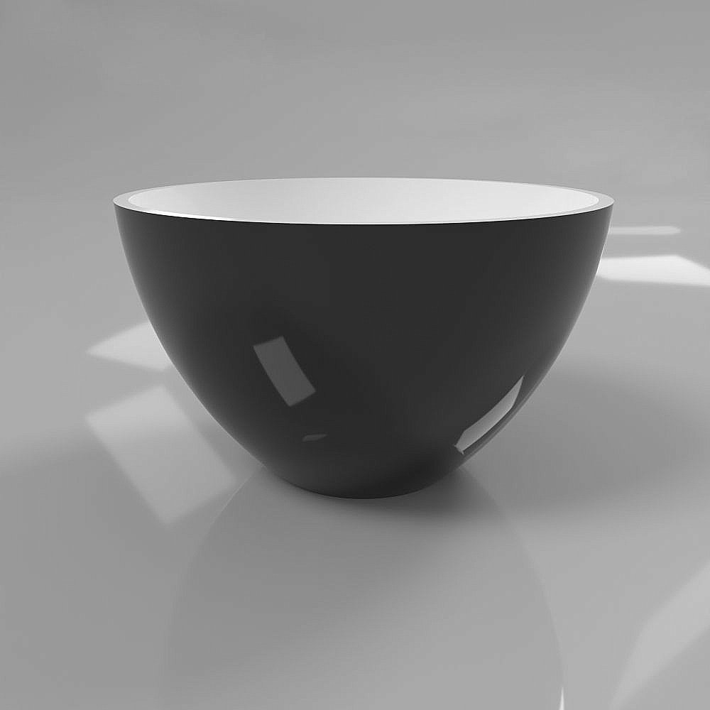 Раковина накладная WhiteCross Amethyst 50 0711.050050.10100 черная, белая купить в интернет-магазине Sanbest