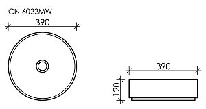 Раковина накладная Ceramica Nova Element CN6022MW белый матовый купить в интернет-магазине Sanbest