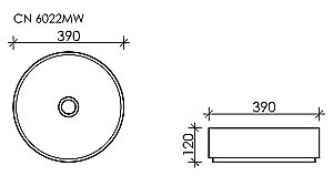 Раковина накладная Ceramica Nova Element CN6022MW белый матовый купить в интернет-магазине Sanbest