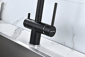 Смеситель для кухни Paulmark Serpentine Se213222-AN антрацит купить в интернет-магазине сантехники Sanbest