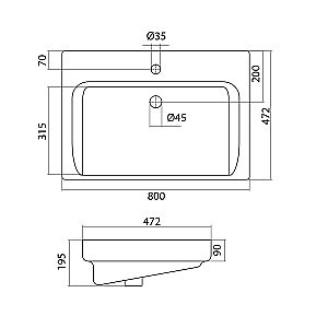 Тумба с раковиной Aqwella Нео 80 белая для ванной в интернет-магазине Sanbest