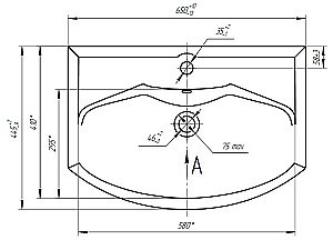 Тумба с раковиной Акватон Ария/Смайл 65 белая глянцевая для ванной в интернет-магазине Sanbest