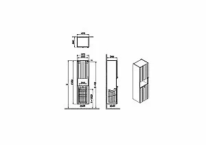 Пенал с корзиной для белья VitrA Root Groove 40 белый матовый для ванной в интернет-магазине сантехники Sanbest