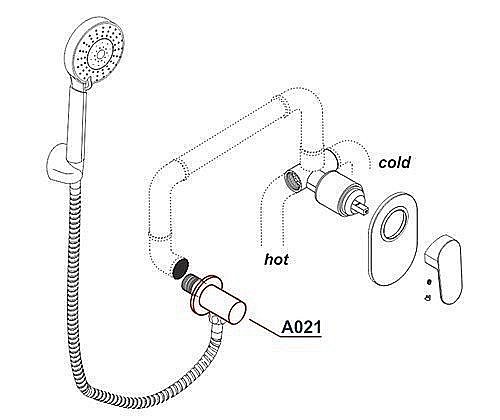 Штуцер WasserKRAFT A021 купить в интернет-магазине сантехники Sanbest