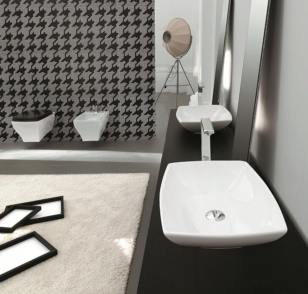 Раковина накладная Artceram Jazz 60 JZL002 05 00 белая матовая купить в интернет-магазине Sanbest