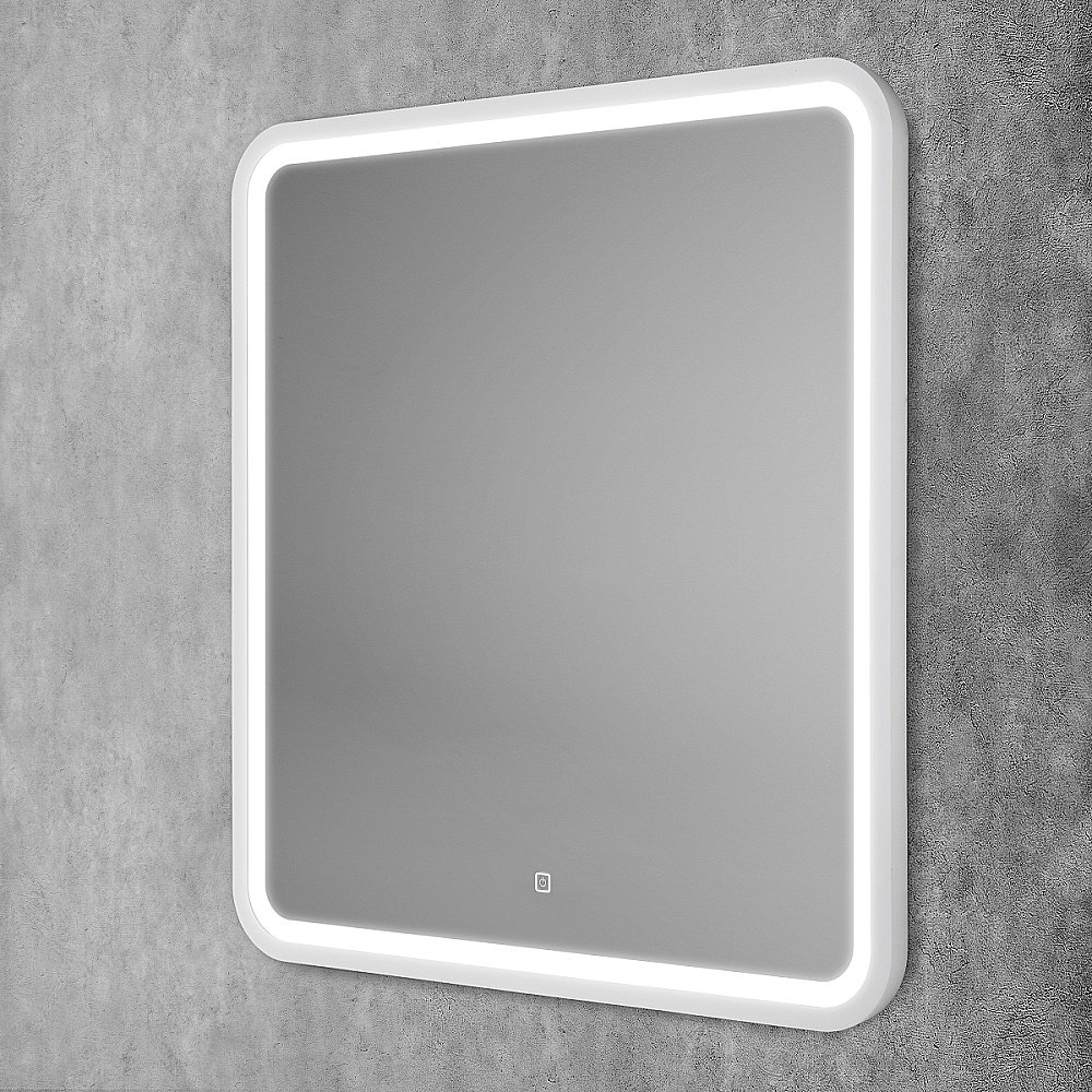 Зеркало Art&Max GENOVA AM-Gen-800-800-DS-F-White в ванную от интернет-магазине сантехники Sanbest