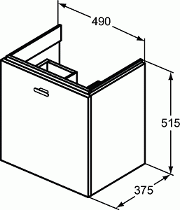 Мебель для ванной Ideal Standard Connect Space E0312WG 50 белая глянцевая для ванной в интернет-магазине Sanbest