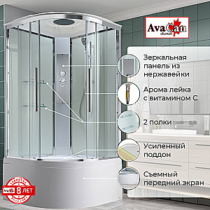 Душевая кабина AvaCan EM Серия EM5011T 110х110 стандартная прозрачная купить в интернет-магазине Sanbest