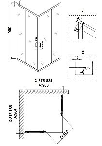 Душевой уголок Niagara Nova NG-6608-08 90x90 купить в интернет-магазине Sanbest