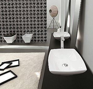 Раковина накладная Artceram Jazz 60 JZL002 05 00 белая матовая купить в интернет-магазине Sanbest